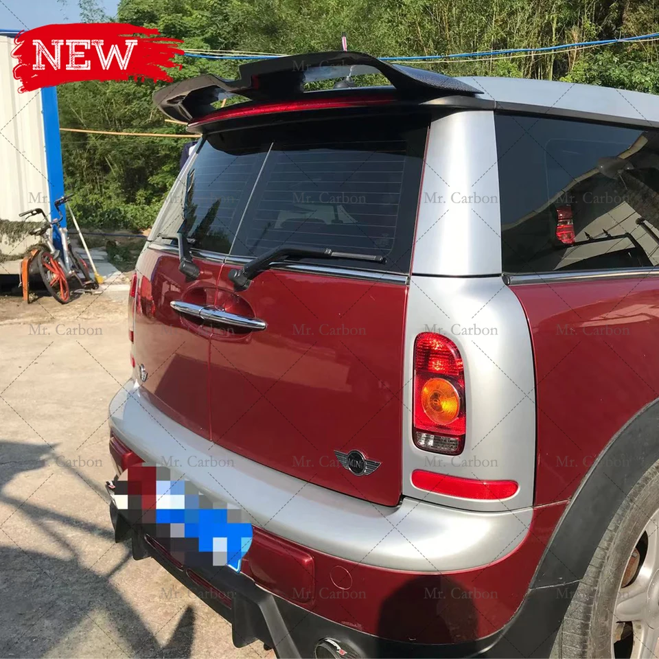 Rool用ミニR55 clubman cooper/s/jcw炭素繊維ガラススポイラートリム