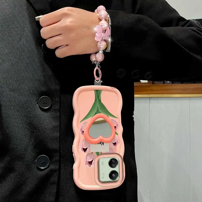 Stay Happy Phone Accessory Set: Phone Case, Lanyard & Stand