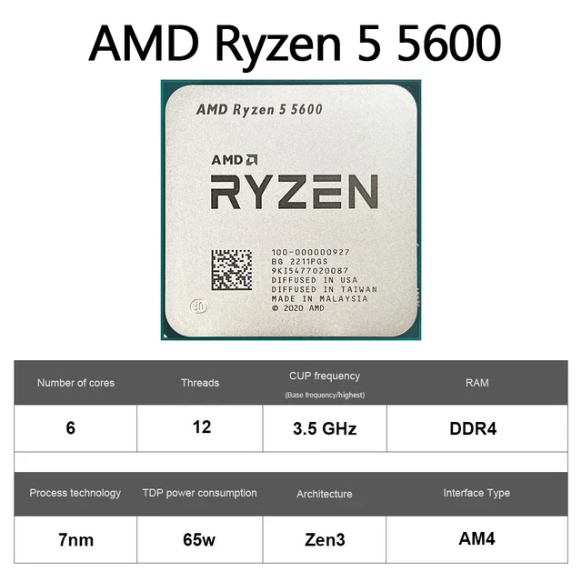 고성능 AMD Ryzen 5 5600 프로세서로 게이밍을 더욱 즐겁게!