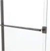 Classic Sliding Shower Door Fits 56 to 60 inch opening Clear Glass Oil Rubbed Bronze Finish repel water in the shower 2