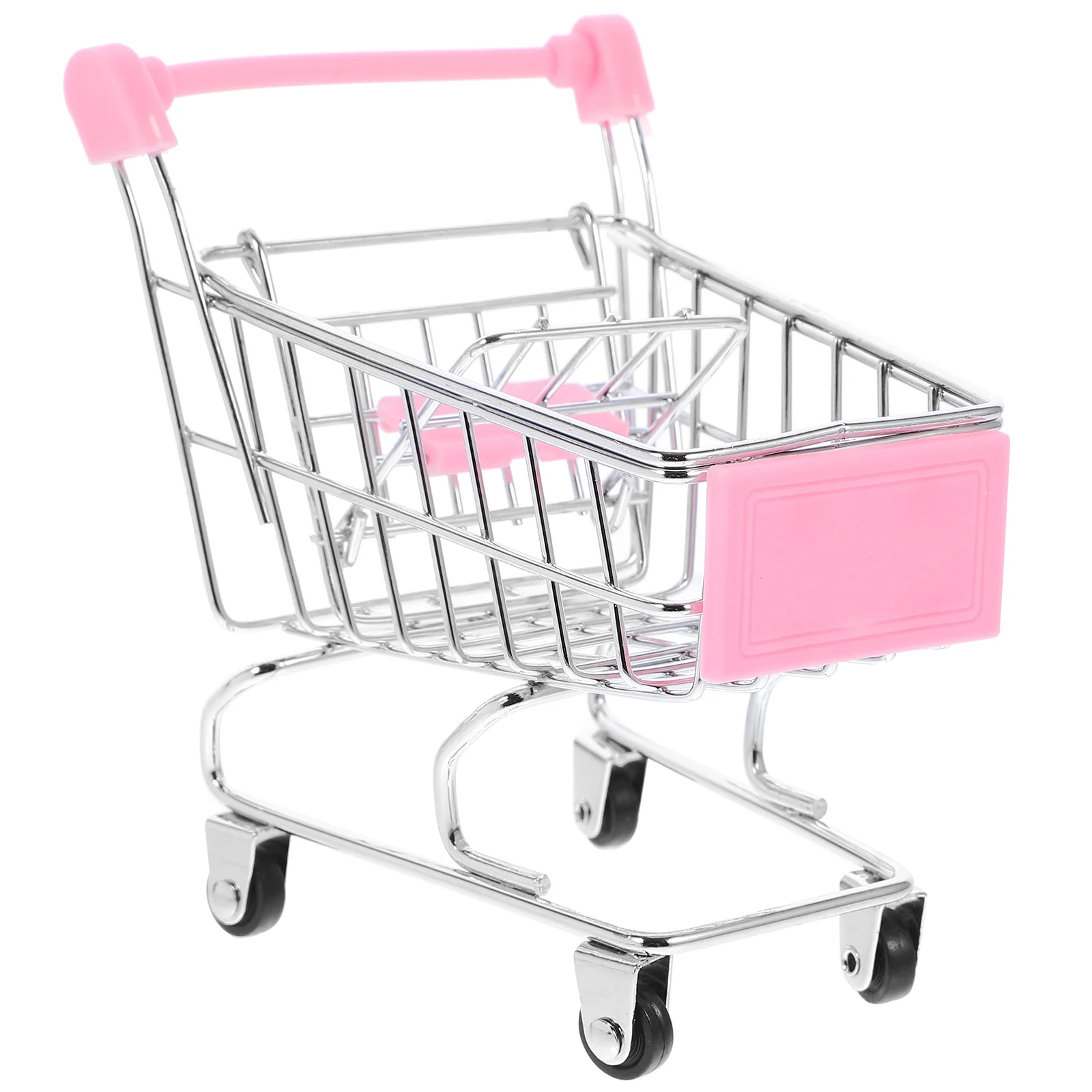 Children Shopping Cart for Pretending Game Delicate Mini Shopping Cart Accessory Miniature Decoration Chopping Scene