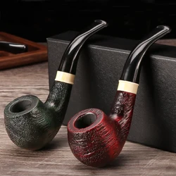 Wooden Tobacco Pipe Retro Tobacco Filter Pipe Wood Bent Smoking Tobacco Pipe Filter Tobacco Smoking Pipe Wood Pipe Smoking Gift