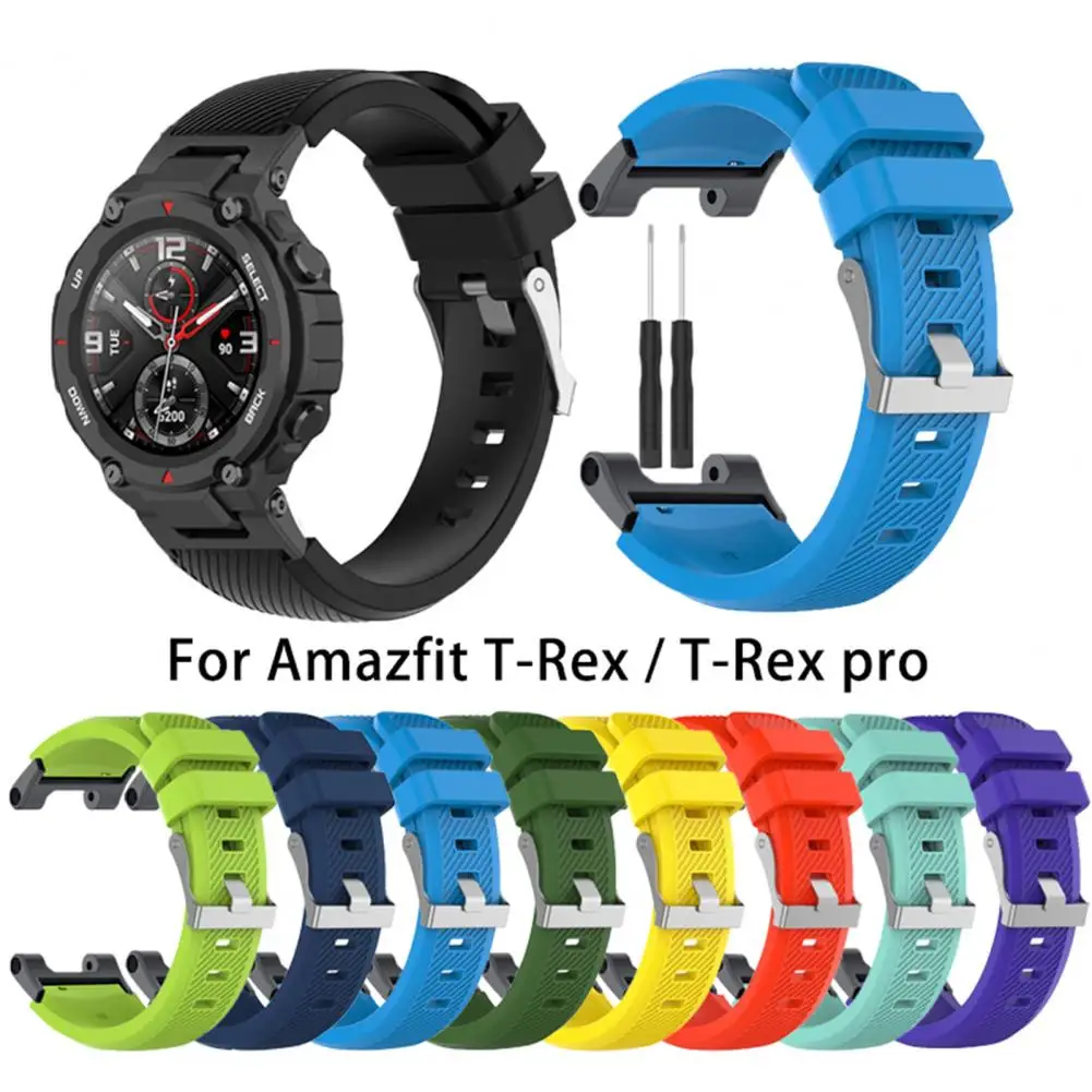 Pratico E Traspirante Facile Installazione Orologio Intelligente In Silicone Flessibile Beltrestement Per Huami Amazfit T-Rex/T-Rex Pro