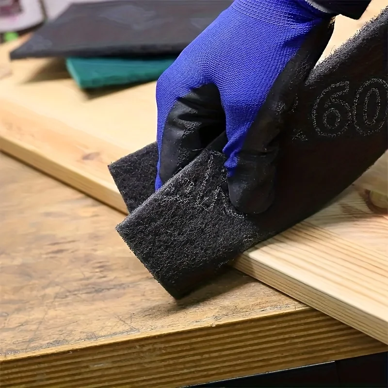 Versatile Sanded Fleece Pads for Multiple Surfaces, 12-Pack