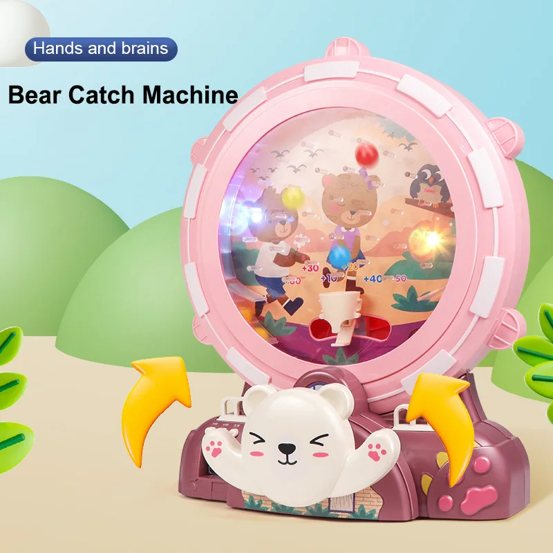 Children's Small Electric Ferris Wheel Ball Catching Machine Claw Machine Educational Tabletop Game Bean Picking Toy Gift