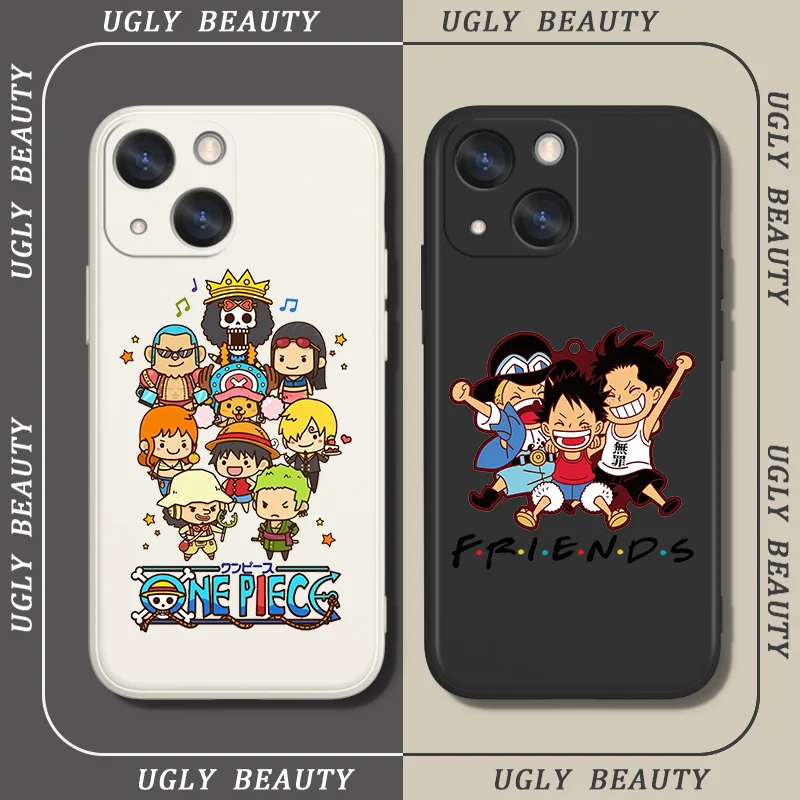 

Hot Anime Ones Pieces Luffy Phoen Case For iPhone 6 6S 7 8 plus X XR XS 11 12 13 14 pro MAX 12 13 mini Liquid Rope Funda Cover