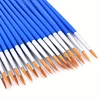 30pcs Fine Tip Paint Brushes, Washable Nylon Bristles for Detailed Artwork, DIY Crafts & Graffiti - Blue Plastic Handles 1