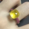 11.6x7mm Nudo Ring Square Candy Crystal Ring With Purple Zircon Crystal Ring For Women Jewelry Gift Birthday 6