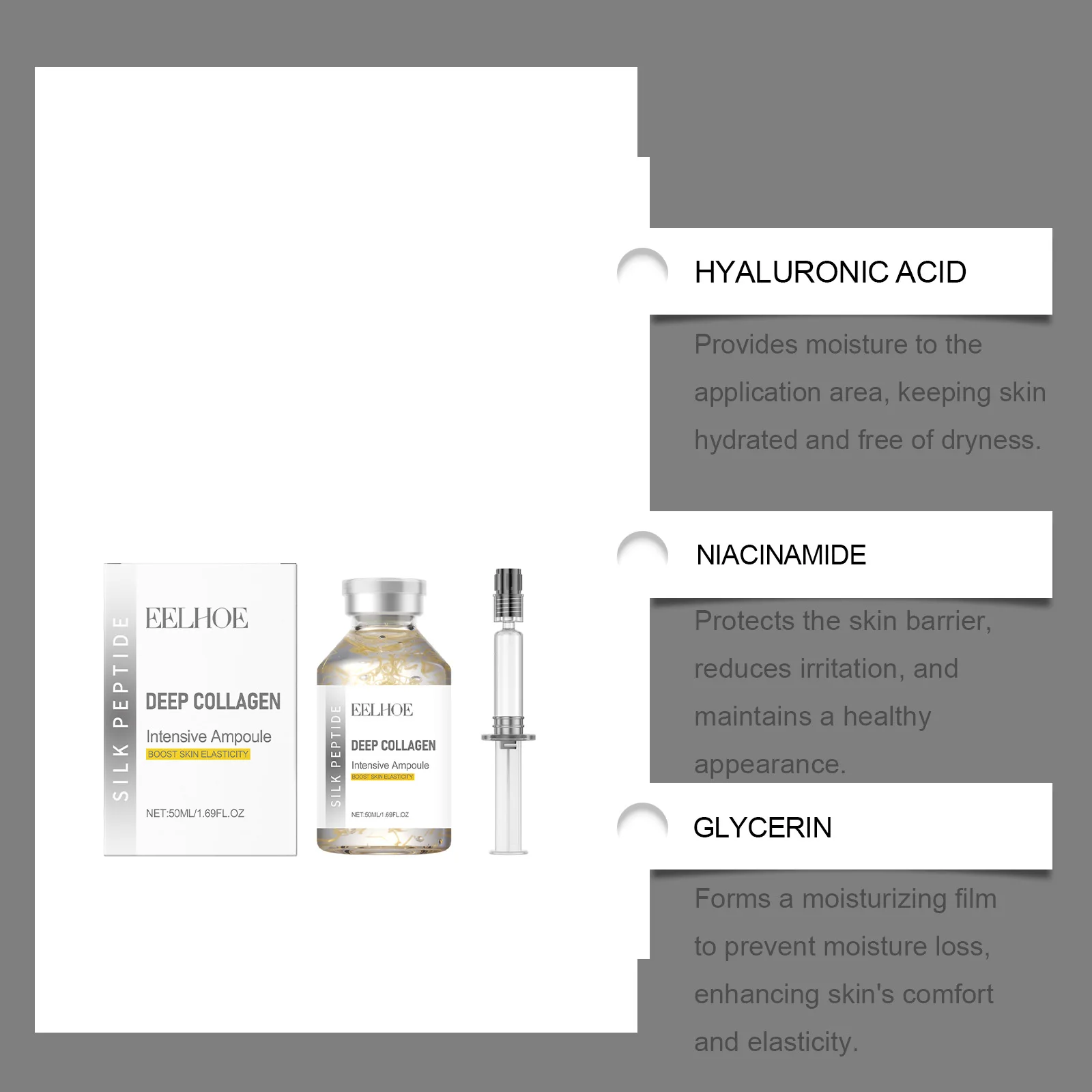 Seidenpeptid Intensiv-Lifting-Ampulle Tiefenwirksames Kollagen-Revitalisierungs-Essenz Gesichtsstraffendes Glättendes Anti-Aging-Serum Seca55508D83F4105871D9D2B1Ad0Bcd94