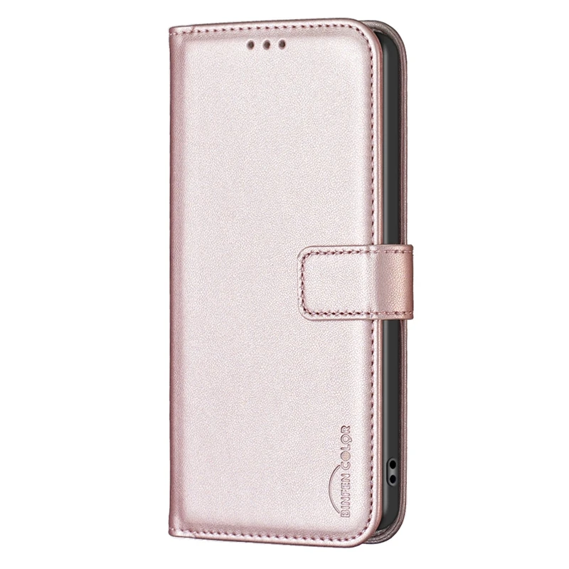 Stylish Solid Color Leather Wallet Phone Cover with Magnetic Closure