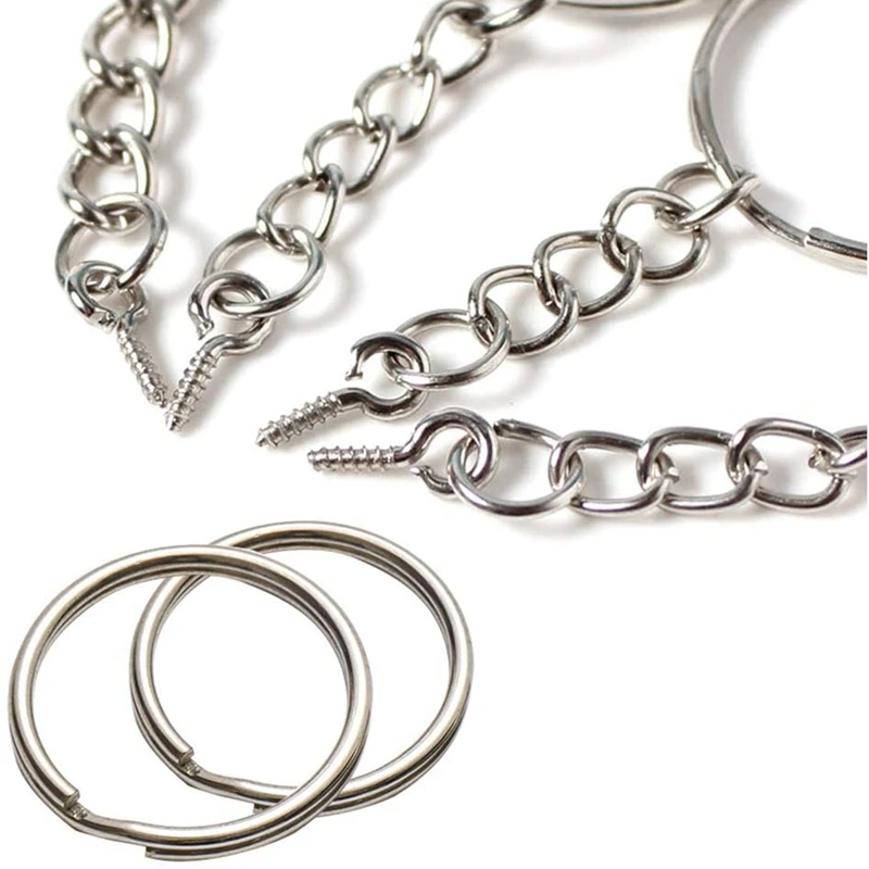 150PCS Keyring Rings Key Chain Rings Split Metal Key Rings