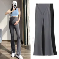 Maternity Yoga Pants For Summer 2024 New Clothes For Pregnant Women Fashion Solid Pregnancy Flare Shark Trousers Leggings M-xxl 1