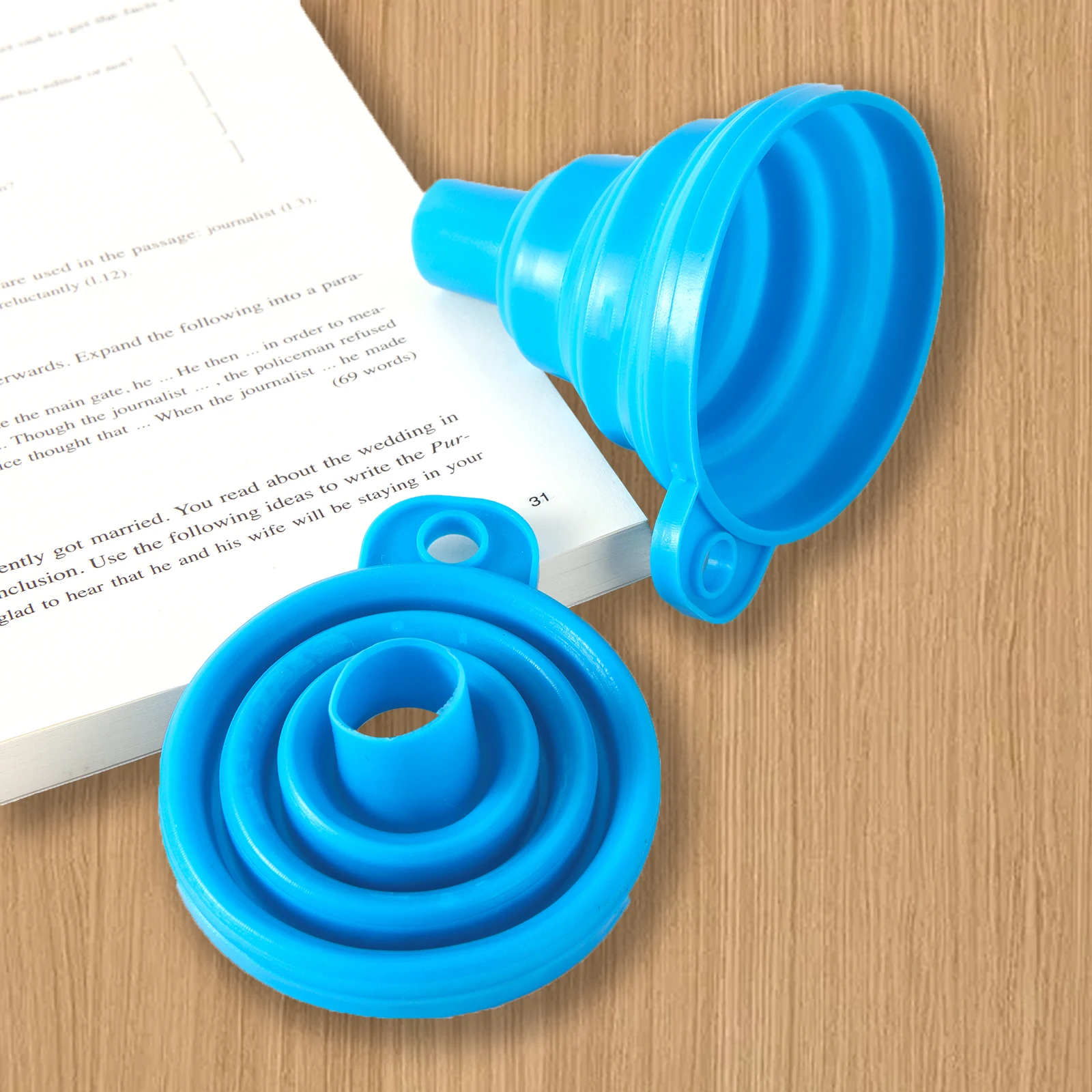 접이식 휴대용 깔때기 실리콘 소프트 깔때기, 학교 실험실 충전 도구, 오일 주스 액체 디퓨저 포장 도구, 5 개