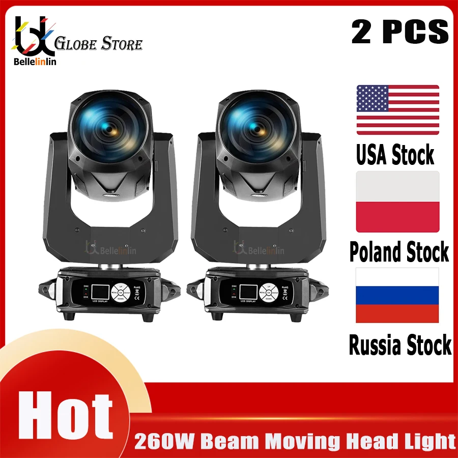 

0 Tax 2Pcs Lyre Beam 10R 260W Moving Head Light Beam Sharpy Beam 260W Move Head Gobo Stage Wash Beam Super Bright Dj Light