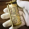JIFENG Vintage Metal Grinding Wheel Brass Pipe Gas Lighter with Tobacco Pipe Tamper；Gentleman's Cigarette Cigar Butane Lighter 2