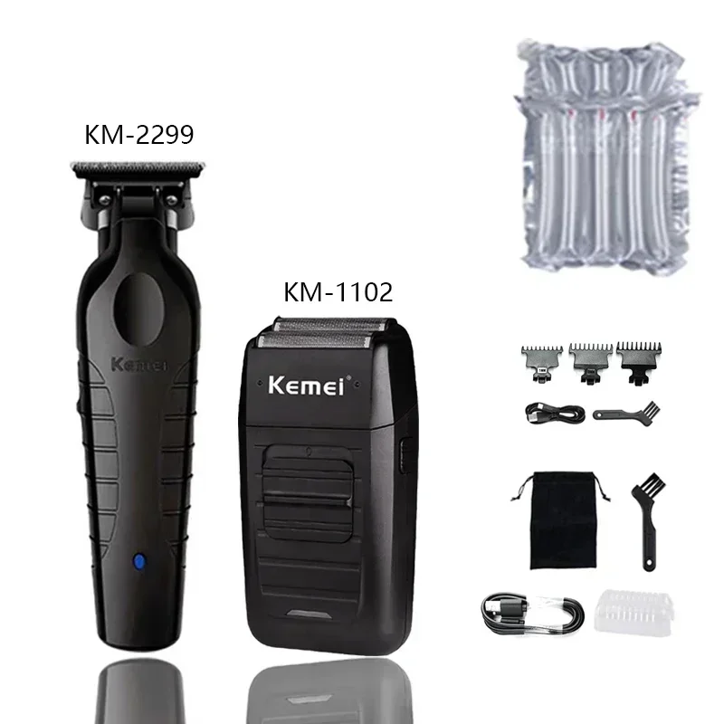 【新品】Kemei KM-2299+KM-2296 バリカン スキンフェード Kemei KM-2296 KM-2299 KM-1102 Professional Hair Clipper Kit