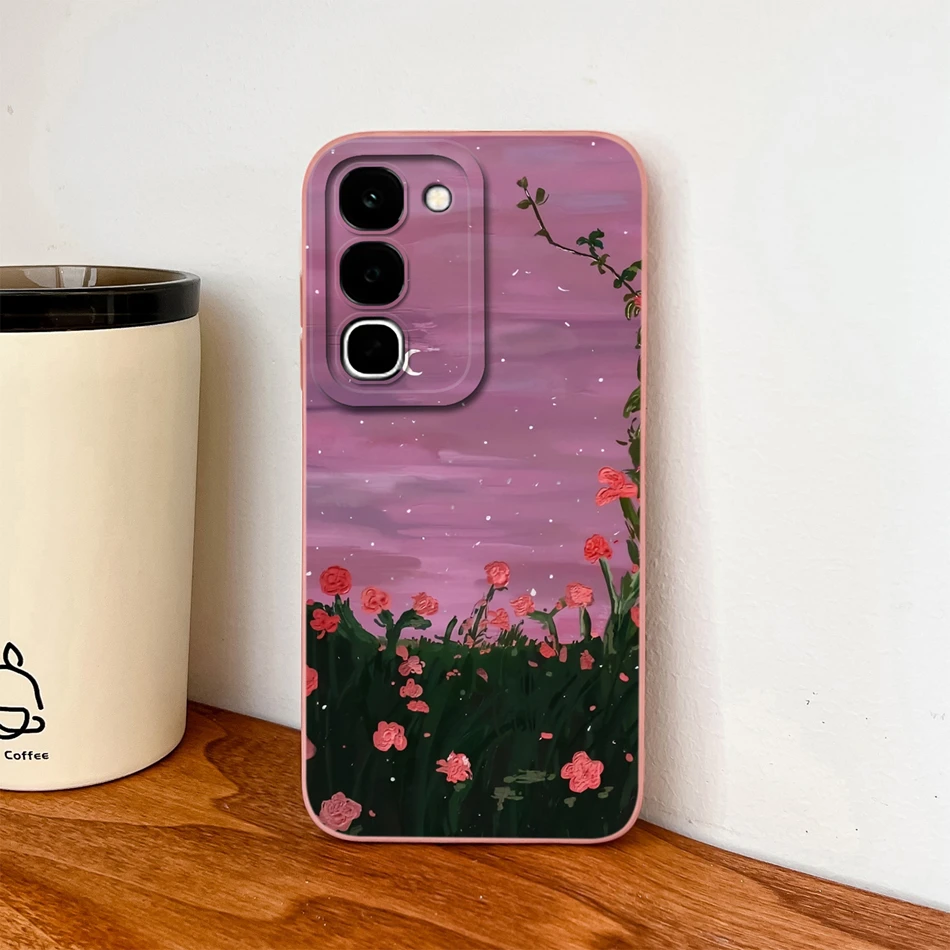 Sweet Flower Bunny Soft Liquid Silicone Lens Protection Phone Cover
