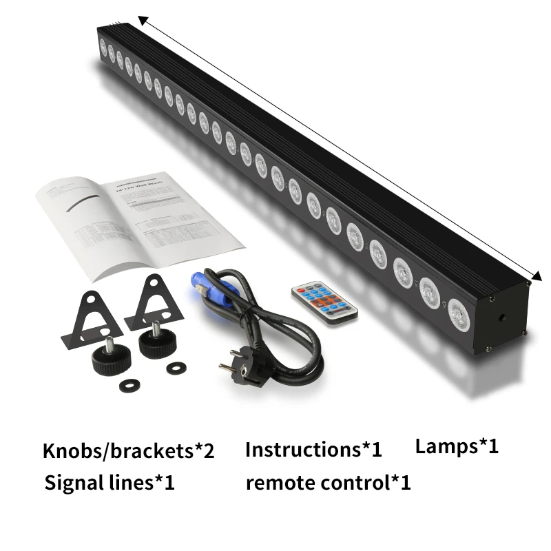 LED 24x12W RGBW 4IN1 Led Wall Wash Light  Led Bar DMX Line Bar Wash Stage Light Party Wedding Events Lighting 6