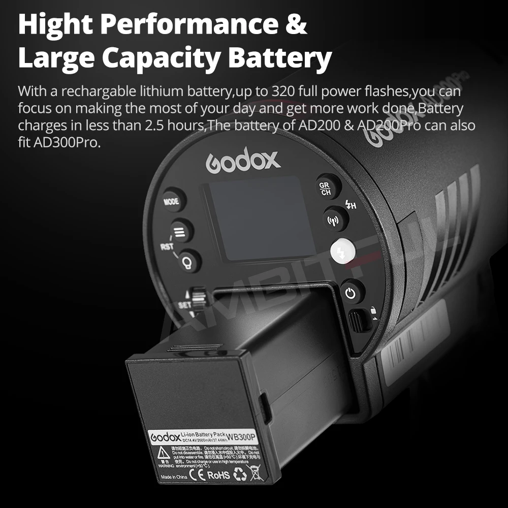 Godox AD200Pro TTL 1/8000 HSS with Built-in 2.4G Wireless X System Outdoor  Flash Light with 2900mAh Lithimu Battery - AliExpress