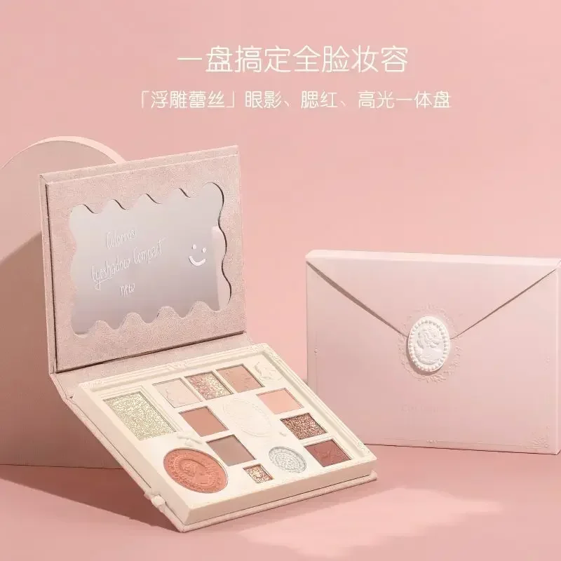 Colorrose Embossed Eyeshadow Palette 2023 New Blush High Gloss Integrated Palette Shimmer Shine Nude Eye Glitter Make Up Palette 4
