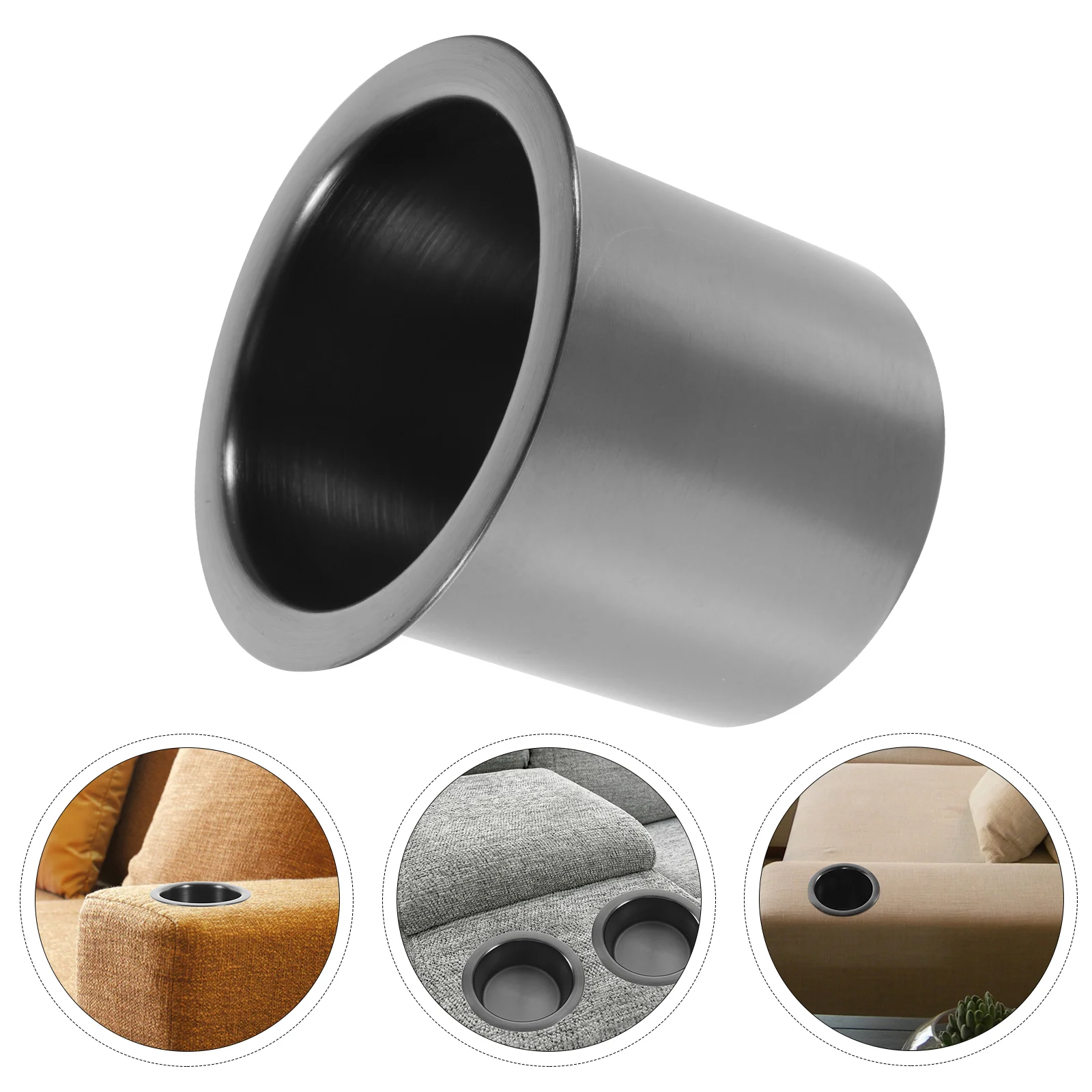 Sofa Cup Holder Insert Stainless Steel Table Cup Holder Insert Drop Cup Holder Pontoon Table Sofa Rv Boat Car Couch Golf