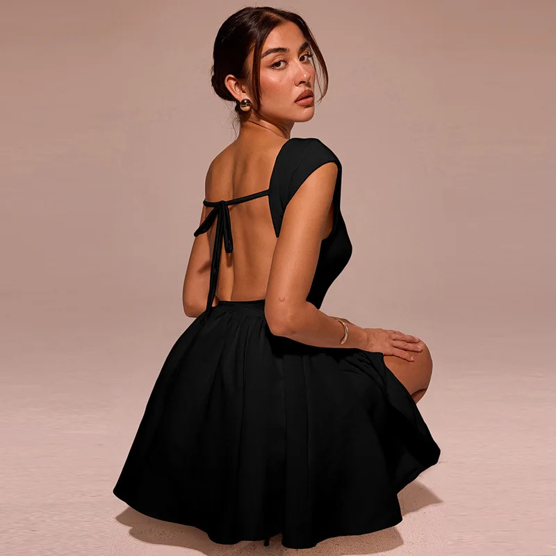 Fantoye Sexy Backless A-line Women Dress Black Sleeveless High Waist Dress Female Autumn Slim Elegant Party Clubwear Vestidos 16 Fantoye Sexy Backless A-line Women Dress Black Sleeveless High Waist Dress Female Autumn Slim Elegant Party Clubwear Vestidos