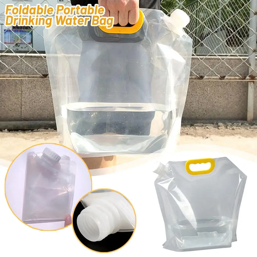 2.5L/5L/10L 접이식 물주머니, 캠핑 및 하이킹용 휴대용 물통, BPA 프리 두꺼운 대용량 저장용기