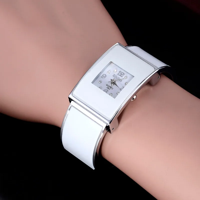

Sdotter Xinhua Bracelet Women Watch Exquisite Rectangle Rhinestone Ladies Wristwatch Steel Female Clock Relogio Feminino Montre