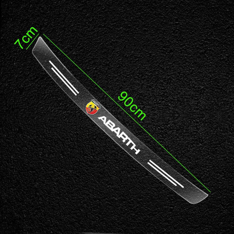 아바스 아바스터 푼토 124 125 500 스틸로 두카토용 자동차 리어 범퍼 트렁크 로드 엣지 프로텍터 가드 트림 투명 스티커 1개