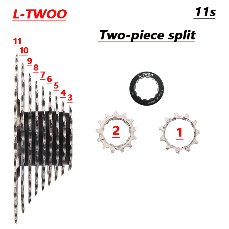 Bicycle Cassette Bicycle Sprocket Gear Bike Sprocket Bike Freewheel LTWOO 8/9/10/11/12 Speed Road Bike Freewheel 8V9V10V11V12V 23T/25T/28T/30T/32T/34T/36T catraca K7 Bicycle Cassette for HG Hub
