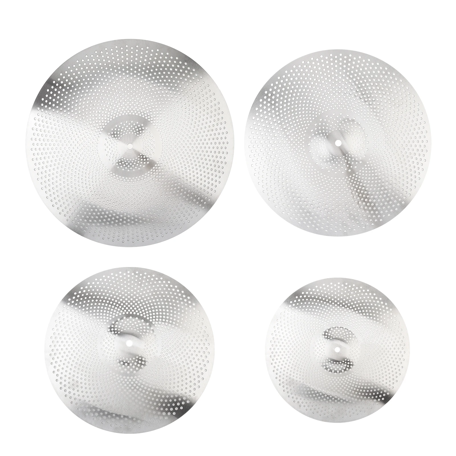 Drummer Practice Quiet Cymbal 14 / 16 / 18 20inch Silver Low Volume Hihat Crash Ride Mute Cymbals for Drum Set