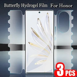Hydrogel Screen Protector - 3 Pack 360° Butterfly Full Cover Protective Film - 3 Pieces (For Honor 100)