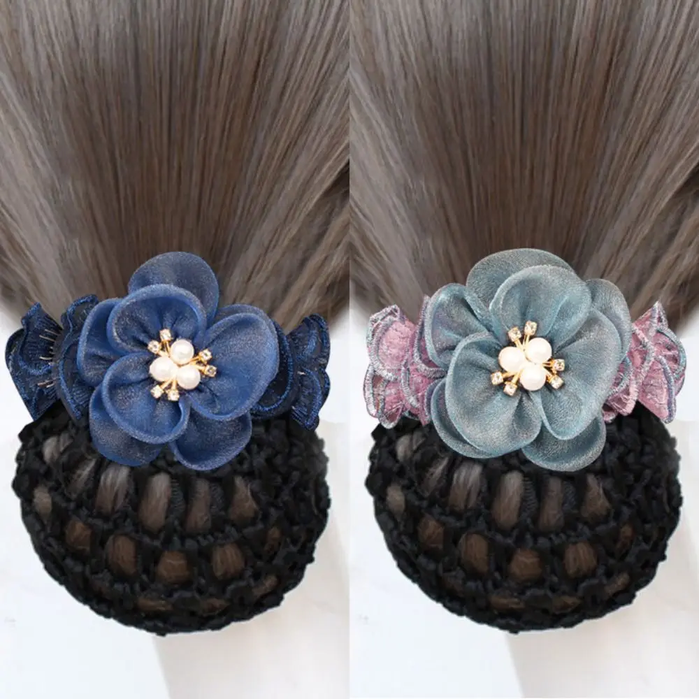 

Головной убор Зажим для конского хвоста для медсестер для женщин банковские заколки для отеля сетчатый зажим для конского хвоста цветок весенний зажим корейский пучок снуд