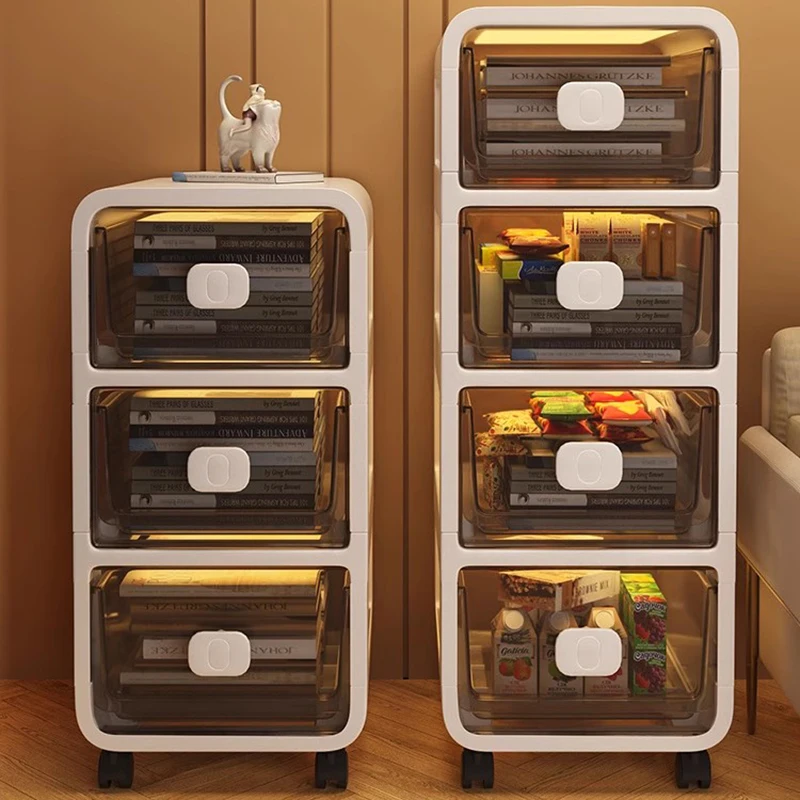 

Modern Bookcase Drawers Movable Rotating Minimalist Creative Display Cabinet Portable Estantes Libros Furniture Living Room