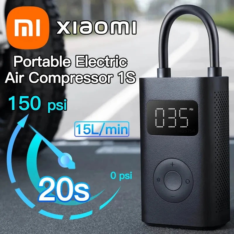 Xiaomi Mijia Portable Electric Air Compressor 1S Inflator Smart Home