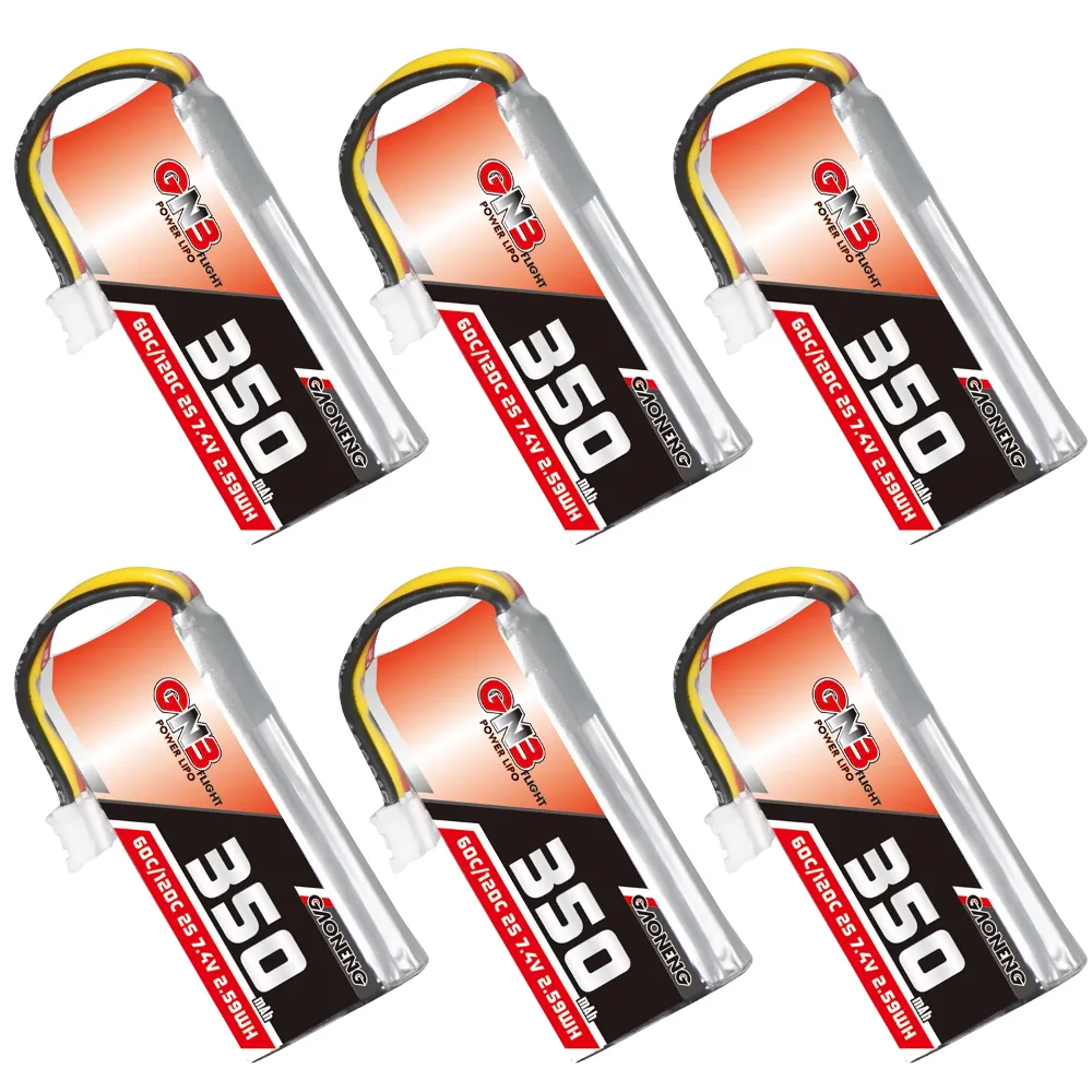 Batterie LiPo 2S 7.4V 350mAh XT30/PH2.0 pour RC Drone Hélicoptère