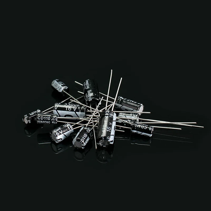 120pcs 12 Values Aluminum Electrolytic Capacitor Assortment Kit Pack 16V 25V 50V 1uF~470uF Diy Electronic Components Package