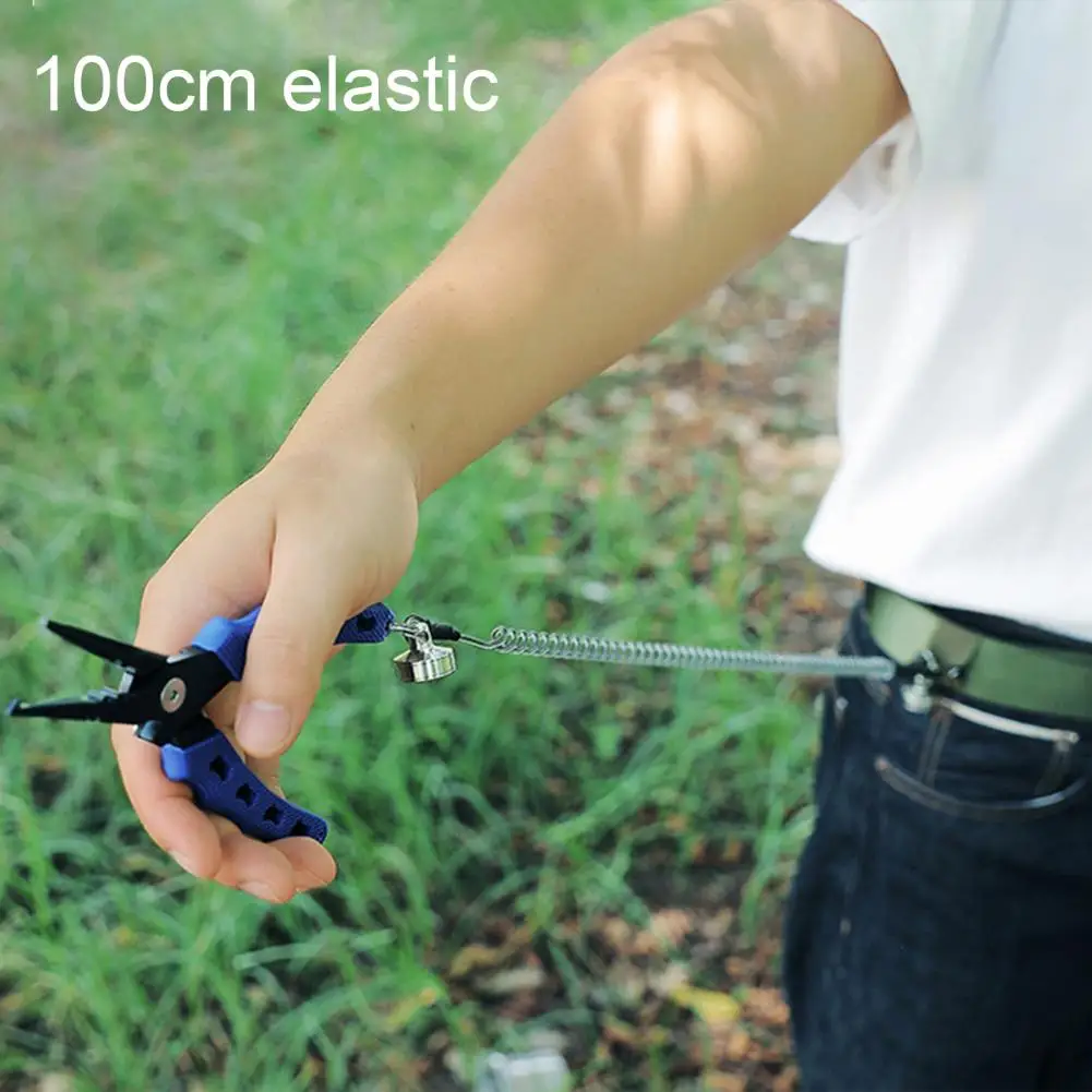 

Magnetic Keychain Magnetic Net Release Holder Durable Fly Fishing Net Release Retractor Magnet Clip Holder with Coiled for Easy