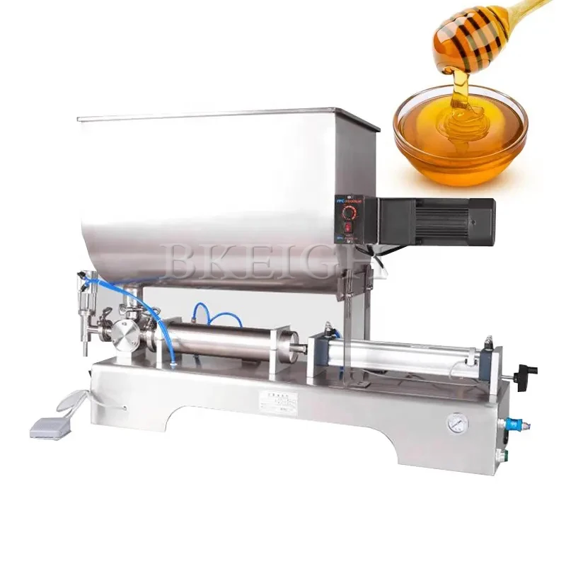 

U-Shaped Large Hopper Chili Sauce Filling Machine, Mixing And Stirring Honey Packaging Machine