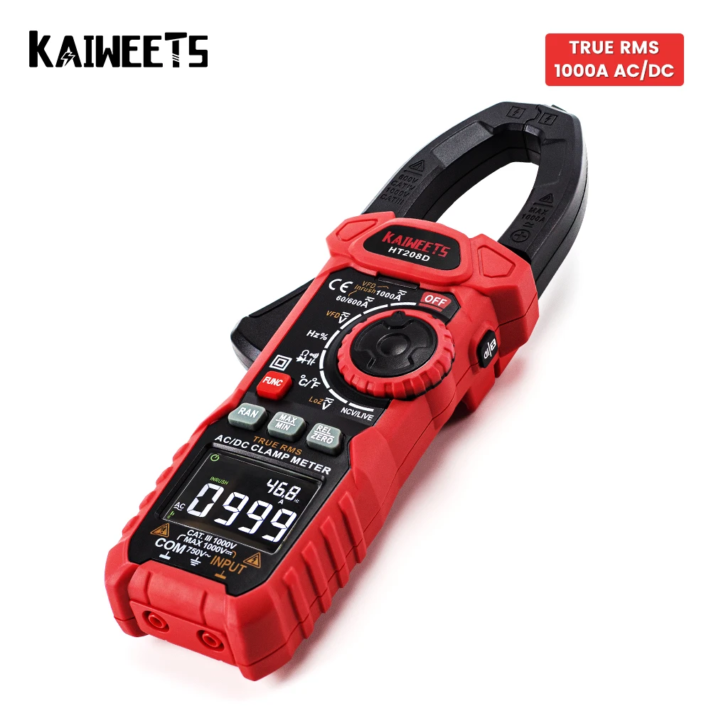Цифровой мультиметр KAIWEETS HT208D тестер высокой точности емкости бесконтактного