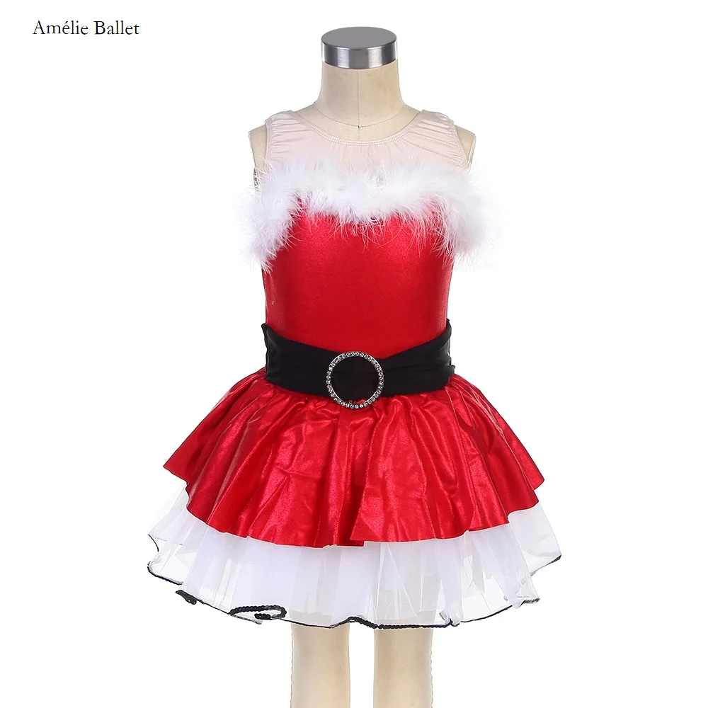 

14298 Kids Red Spandex Bodice Ballet Tutu Nice Design Girls Stage Performance Costume Ballet/ Jazz/Tap Dance Costumes