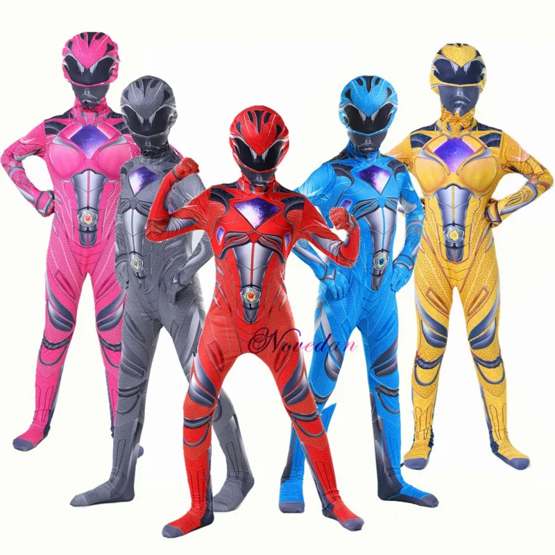 Rangers-Costume-Boys-Power-Mecha-Five-Beast-Cosplay-Anime-Child ...