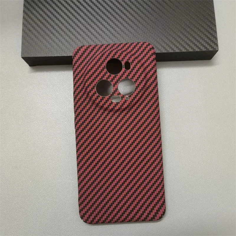 Carbon Fiber Stripe Shockproof Acrylic Case - No Fingerprint Hard Back Cover