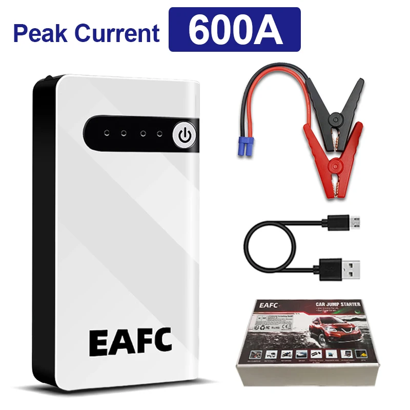 Démarreur de saut 12V 2000A, Booster d'urgence Portable pour voiture, lampe de poche LED, Booster de batterie de voiture, dispositif de démarrage avec boîte EVA