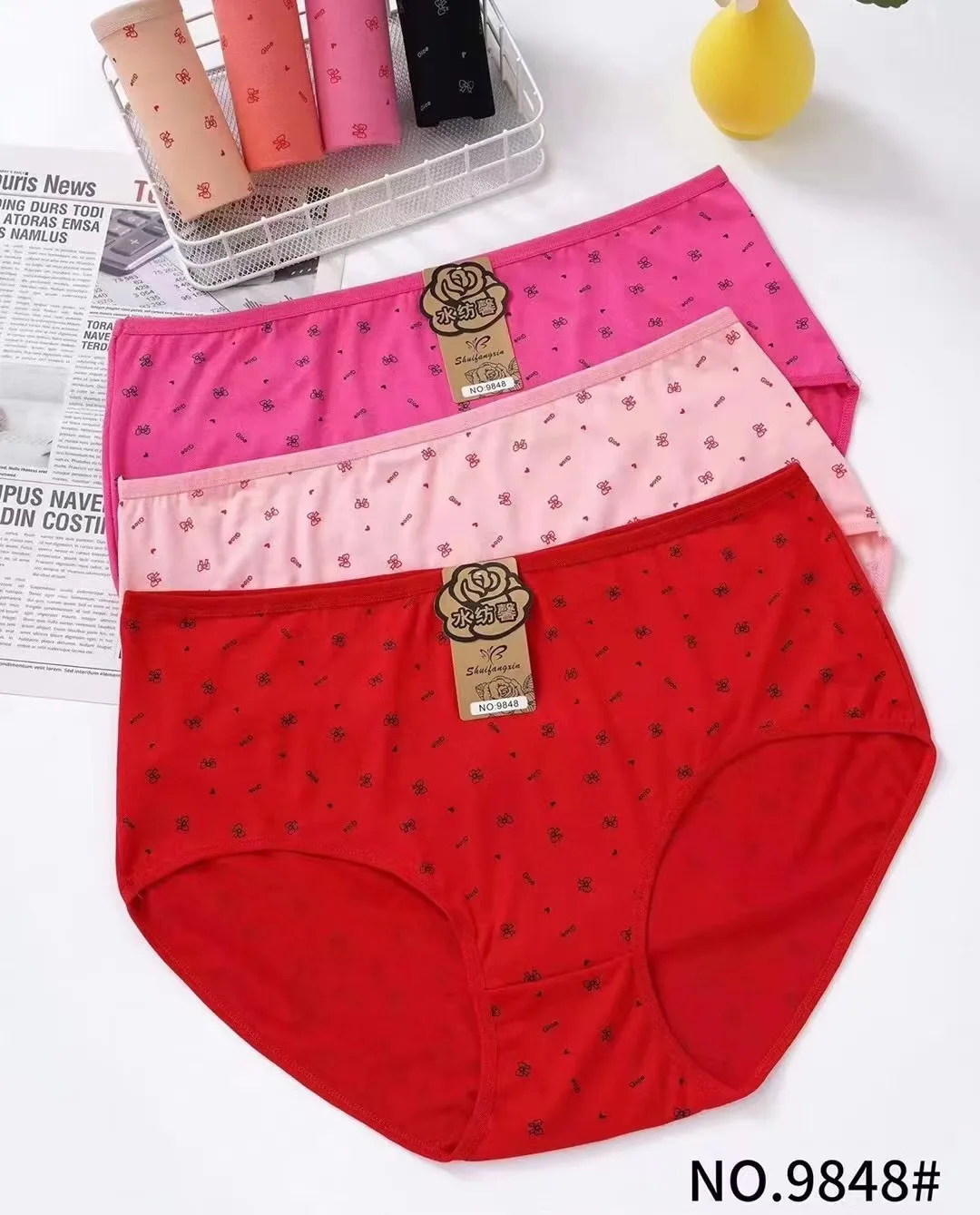 Cheap Wholesale 10Pcs/lot Modal Pentagram Pattern Underwears Women Panties  Plus Size 7XL Cotton Lingeries Lady's Briefs