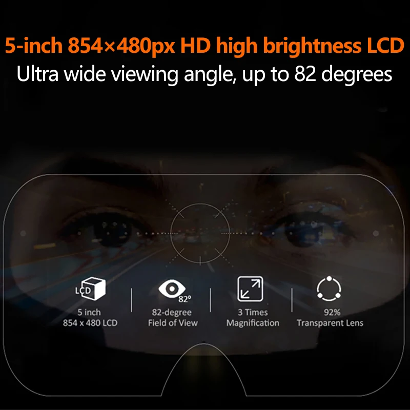 비디오 헤드셋 DVR 다이버시티 FPV 고글 헬멧 배터리, RC 드론용, EV800D 5.8G 40CH FPV 고글, 5 인치 854x480 LS800D