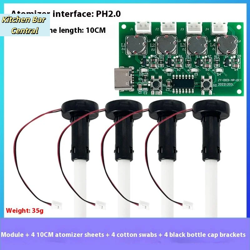 【1세트 4개 스프레이 가습기 타입-C USB 미니 가습기 DIY 키트 미스트 ..