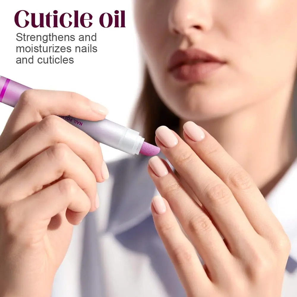 3-in-1 Nail Care Pen with Cuticle Remover, Buffer, and Nourishing Oil