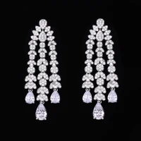 2024 Hot selling 4-piece Bride Wedding Jewelry Set with Cubic Zirconia Dubai Luxury Jewelry Set 4