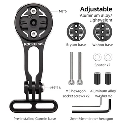 ROCKBROS Aluminum Alloy Front Light & Accessory Extension Holder (Adjustable)